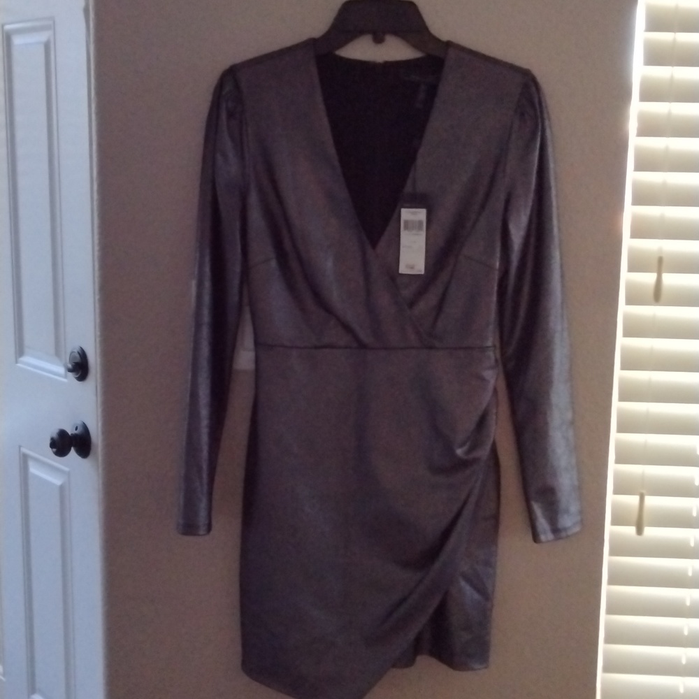 NWT BCBG dress gunmetal size 4